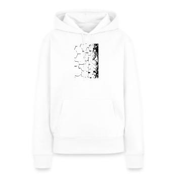 3D-Waben - Frauen Premium Bio Hoodie - Weiß - Vorne - Julia (174cm)