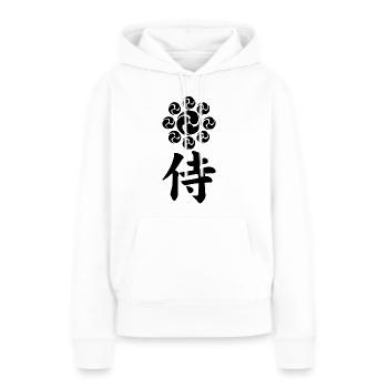 Samurai-Emblem des Uesugi-Clans (schwarz) - Frauen Premium Bio Hoodie - Weiß - Vorne - Julia (174cm)