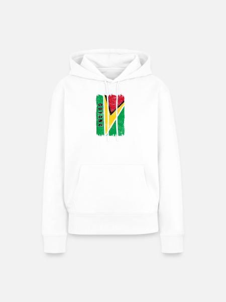 Guyana Flagge - Frauen Premium Bio Hoodie - Weiß