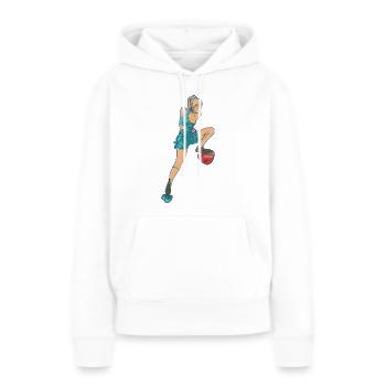 Kletterer Kletterwand Sportklettern - Frauen Premium Bio Hoodie - Weiß - Vorne - Julia (174cm)