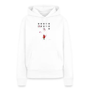 Le Petit Chaperon Rouge joue - Sweat à capuche Premium bio Femme - blanc - Devant - Julia (174cm)