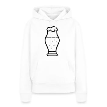 Bière - Sweat à capuche Premium bio Femme - blanc - Devant - Julia (174cm)