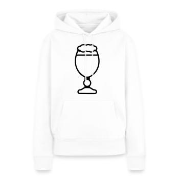 Bière - Sweat à capuche Premium bio Femme - blanc - Devant - Julia (174cm)