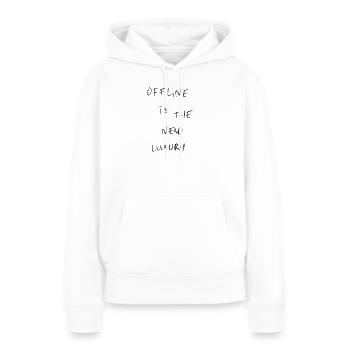 Offline - Frauen Premium Bio Hoodie - Weiß - Vorne - Julia (174cm)