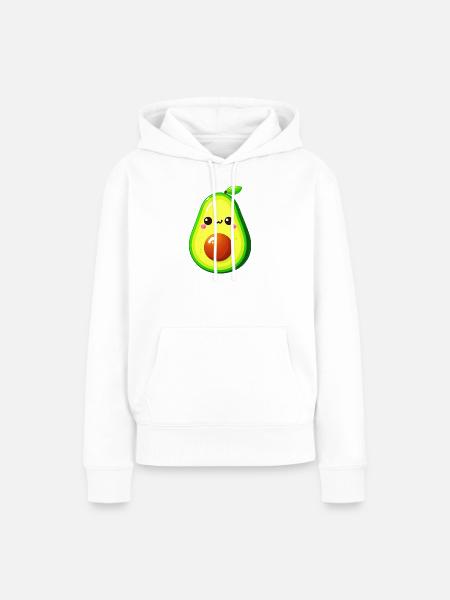 Avocado - Frauen Premium Bio Hoodie - Weiß