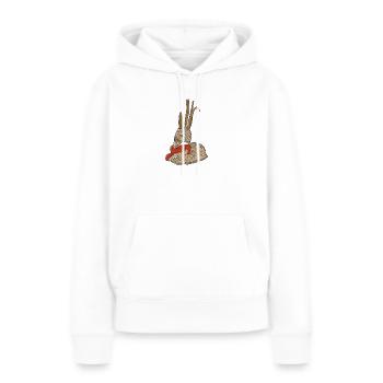Adorable renne - Sweat à capuche Premium bio Femme - blanc - Devant - Julia (174cm)