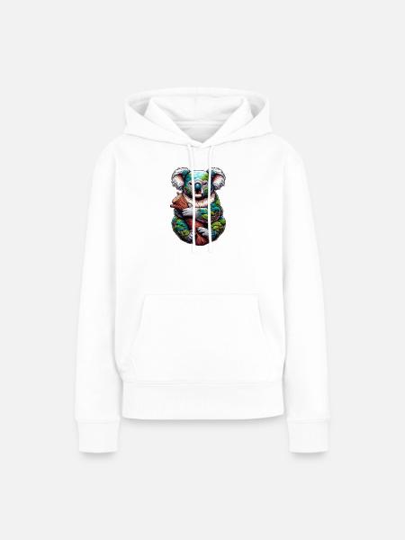 Koala - Frauen Premium Bio Hoodie - Weiß