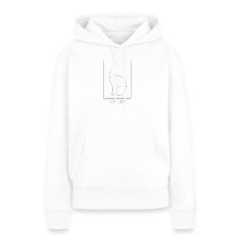 Soulmate - Frauen Premium Bio Hoodie - Weiß - Vorne - Julia (174cm)
