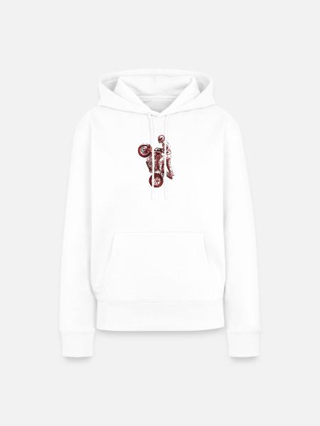 Stuntriding - Frauen Premium Bio Hoodie - Weiß