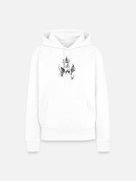 Mandrill - Frauen Premium Bio Hoodie - Weiß