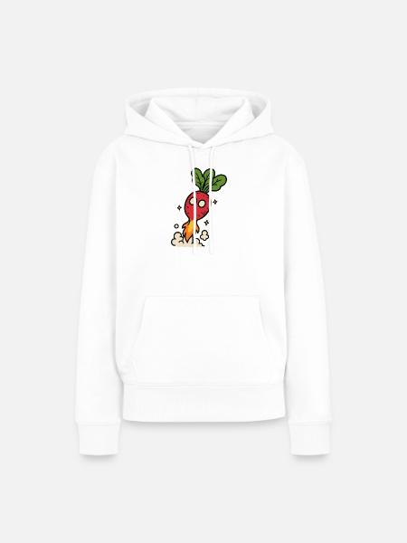 Radieschen-Raketen-Explosion - Frauen Premium Bio Hoodie - Weiß