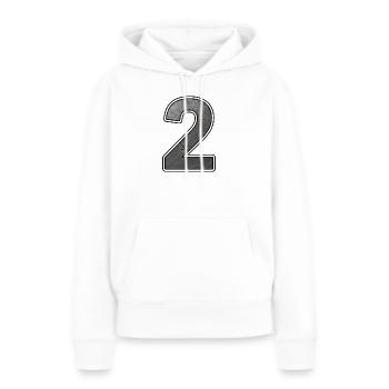 Deux Metal Texture Scratch Art - Sweat à capuche Premium bio Femme - blanc - Devant - Julia (174cm)