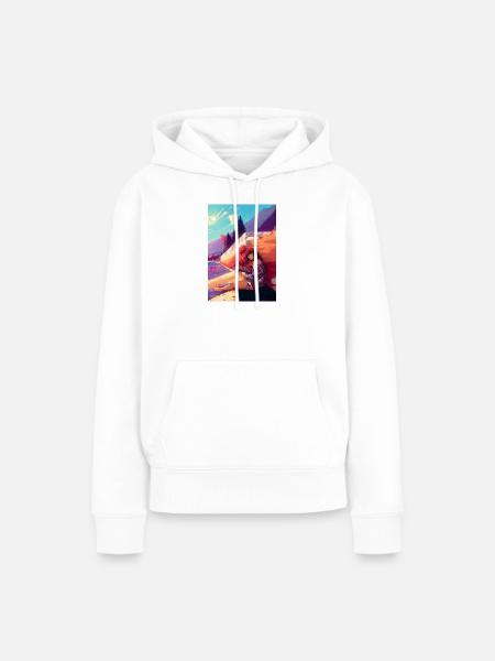 Am See - Frauen Premium Bio Hoodie - Weiß