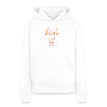 LA RIDE ! Verre à cocktail avec nœud - Sweat à capuche Premium bio Femme - blanc - Devant - Julia (174cm)