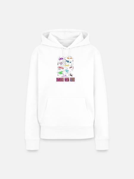 Was ihr wollt Mural - Frauen Premium Bio Hoodie - Weiß