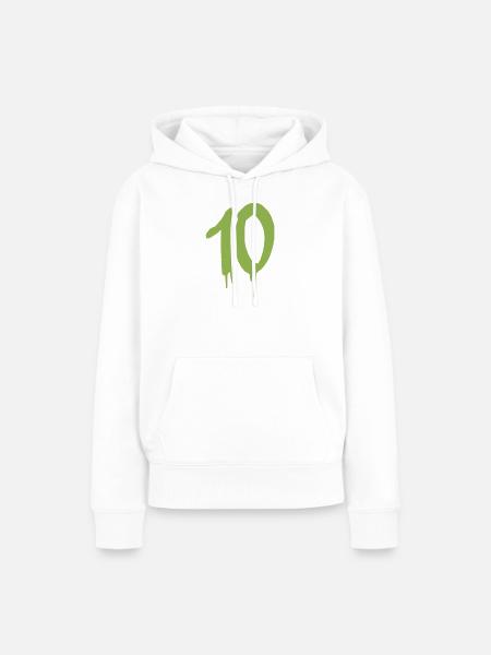 10 - Frauen Premium Bio Hoodie - Weiß