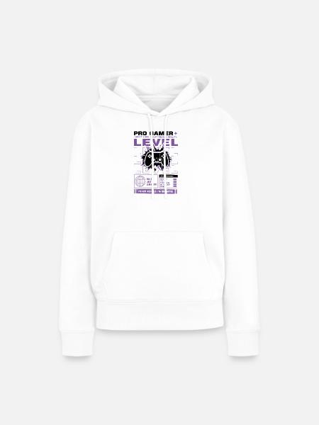 Pro Gamer Level Up Controller Design - Frauen Premium Bio Hoodie - Weiß