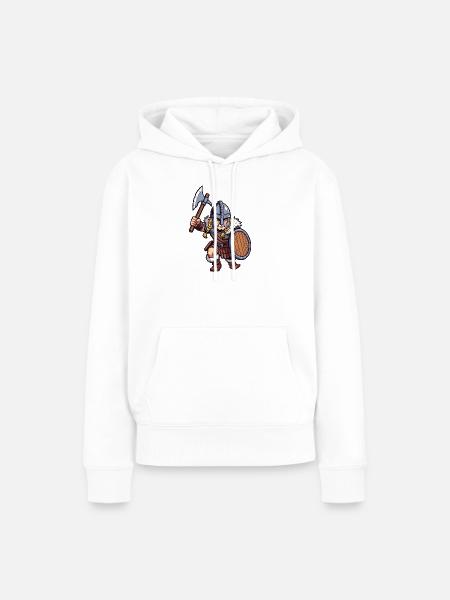 Kämpfender Germane - Frauen Premium Bio Hoodie - Weiß