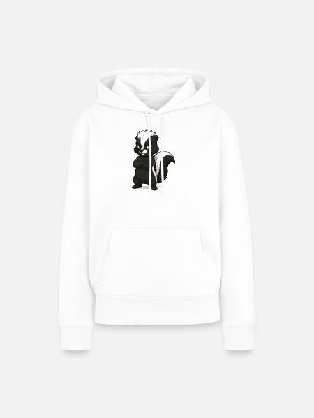 Selbstbewusstes Stinktier Maskottchen - Frauen Premium Bio Hoodie - Weiß