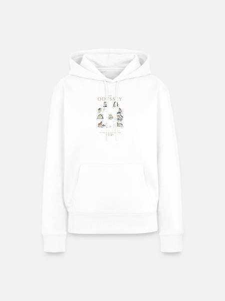 Odyssee Segel der Helden - Frauen Premium Bio Hoodie - Weiß