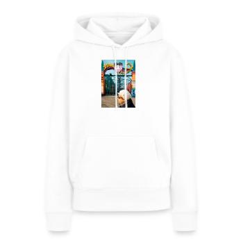 Überraschung Mthfcker - Frauen Premium Bio Hoodie - Weiß - Vorne - Julia (174cm)