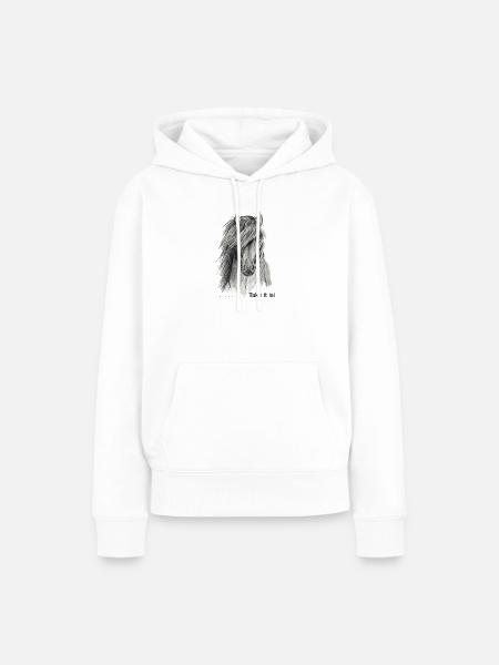 Islandpferd - Frauen Premium Bio Hoodie - Weiß