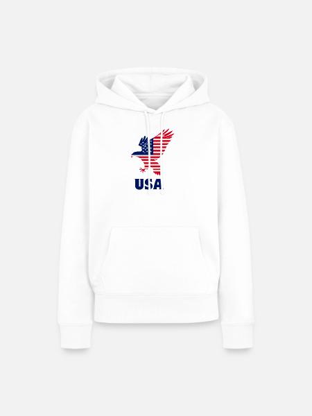 Flag verwenden - Frauen Premium Bio Hoodie - Weiß