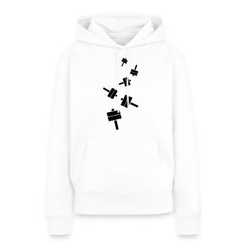 Icône de signalisation - Sweat à capuche Premium bio Femme - blanc - Devant - Julia (174cm)