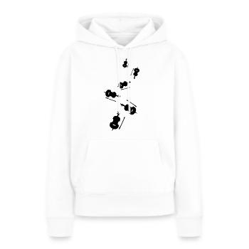 Instrument de violon - Sweat à capuche Premium bio Femme - blanc - Devant - Julia (174cm)