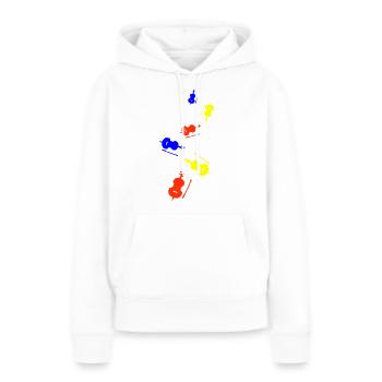 Instrument de violon - Sweat à capuche Premium bio Femme - blanc - Devant - Julia (174cm)