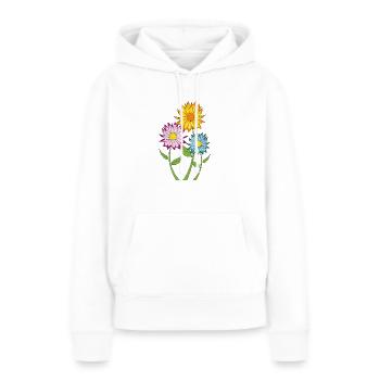 Dalia - Sweat à capuche Premium bio Femme - blanc - Devant - Julia (174cm)