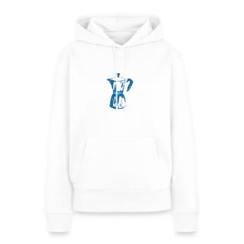 Cafetière - Sweat à capuche Premium bio Femme - blanc - Devant - Julia (174cm)