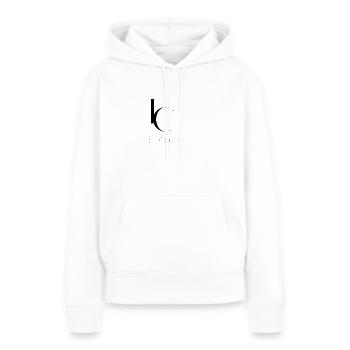 Les Couns - Sweat à capuche Premium bio Femme - blanc - Devant - Julia (174cm)