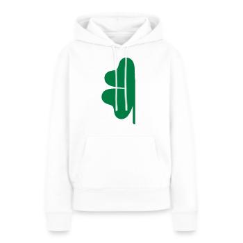 Kleeblatt - Frauen Premium Bio Hoodie - Weiß - Vorne - Julia (174cm)