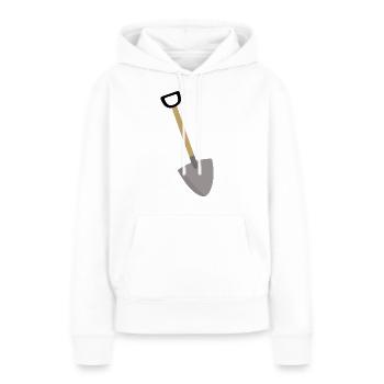 Schaufel - Frauen Premium Bio Hoodie - Weiß - Vorne - Julia (174cm)