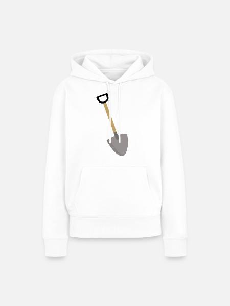 Schaufel - Frauen Premium Bio Hoodie - Weiß