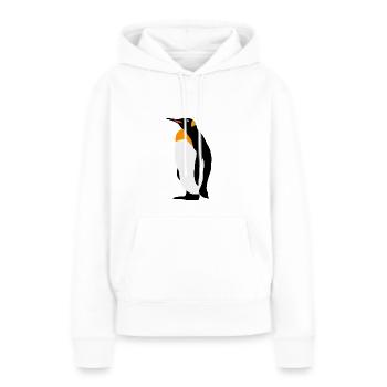 manchot - Sweat à capuche Premium bio Femme - blanc - Devant - Julia (174cm)