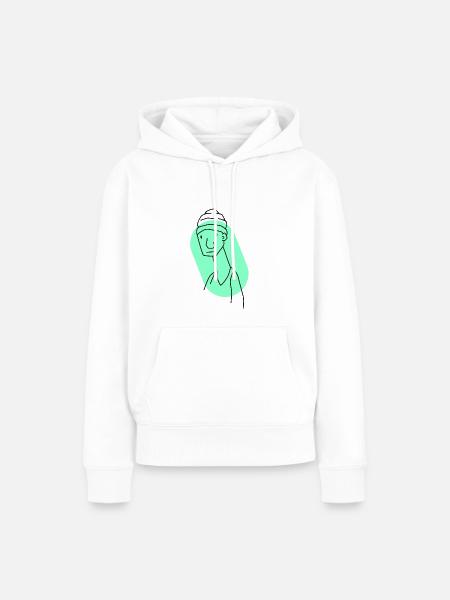 Komischer Typ - Frauen Premium Bio Hoodie - Weiß