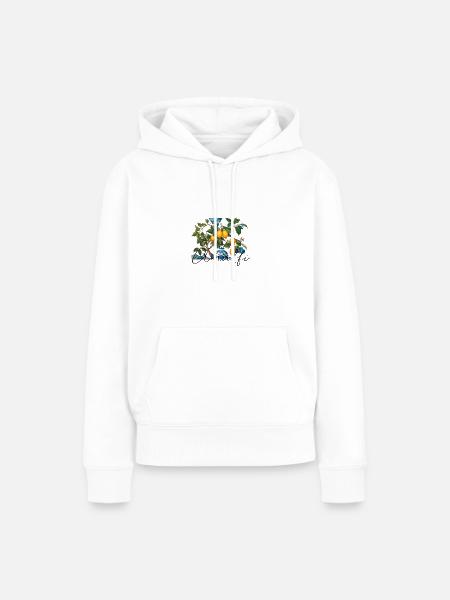 amalfi, zitronen, porzellan,keramik,zitrone - Frauen Premium Bio Hoodie - Weiß