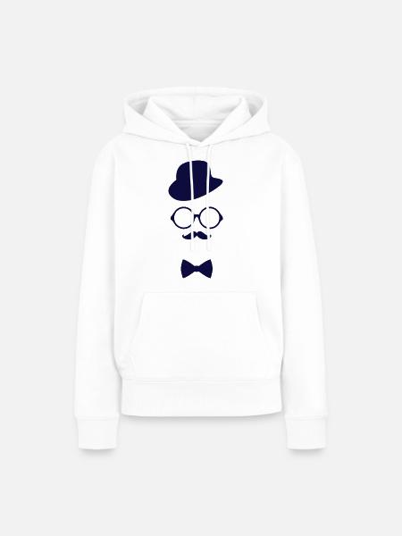 MOUSTACHE - Frauen Premium Bio Hoodie - Weiß