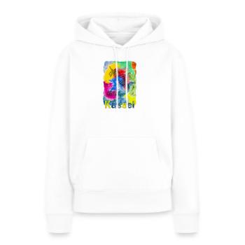 Kassel - ein Aquarell für eine wunderschöne Stadt - Frauen Premium Bio Hoodie - Weiß - Vorne - Julia (174cm)