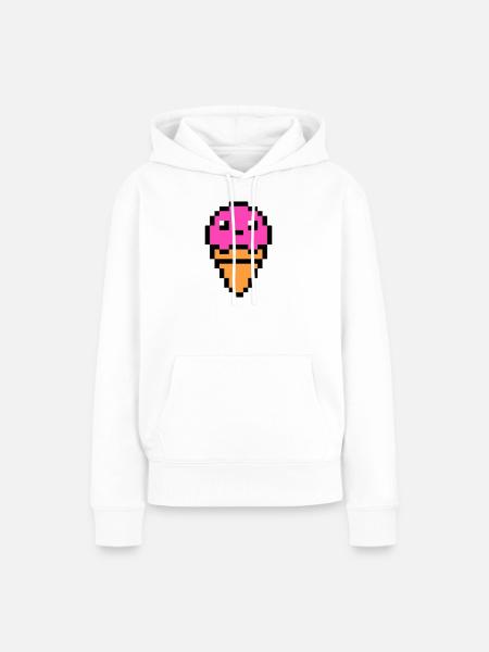 Eis - Frauen Premium Bio Hoodie - Weiß
