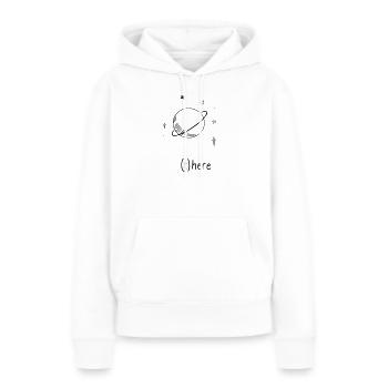 Univers - Sweat à capuche Premium bio Femme - blanc - Devant - Julia (174cm)