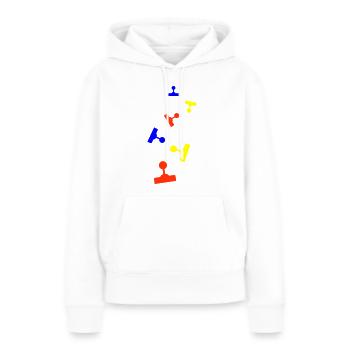 Joystick Gamer Coloré - Sweat à capuche Premium bio Femme - blanc - Devant - Julia (174cm)