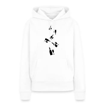 Rotwein Symbol - Frauen Premium Bio Hoodie - Weiß - Vorne - Julia (174cm)