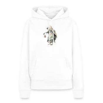 Fabelwesen Mit Totenmaske Fantasy Shirt - Frauen Premium Bio Hoodie - Weiß - Vorne - Julia (174cm)