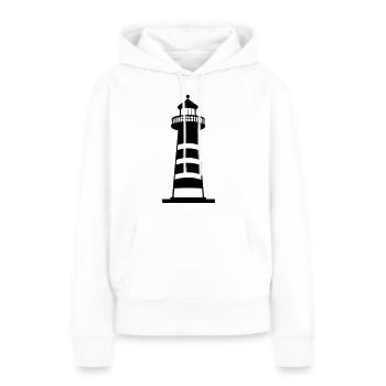 Phare - Sweat à capuche Premium bio Femme - blanc - Devant - Julia (174cm)