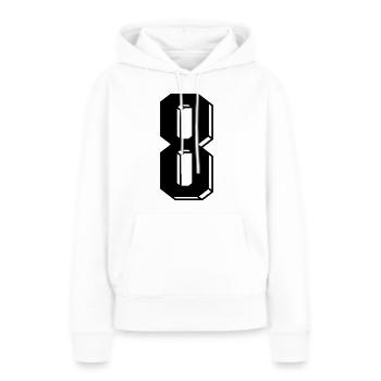 Nummer 8 - Zahl ACHT Trikotnummer 8 Jahre - Frauen Premium Bio Hoodie - Weiß - Vorne - Julia (174cm)
