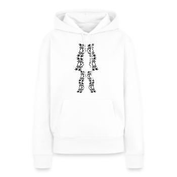 Pris de vertige - Sweat à capuche Premium bio Femme - blanc - Devant - Julia (174cm)