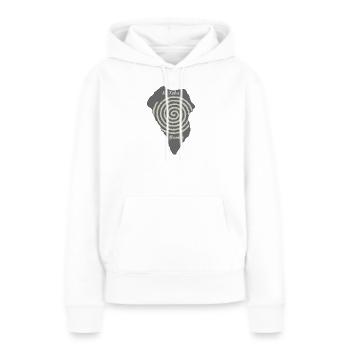 La Isla Bonita La Palma Outline Pétroglyphes - Sweat à capuche Premium bio Femme - blanc - Devant - Julia (174cm)